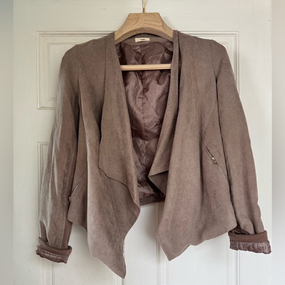 Tobi Blazer - Suede - Tan (S)